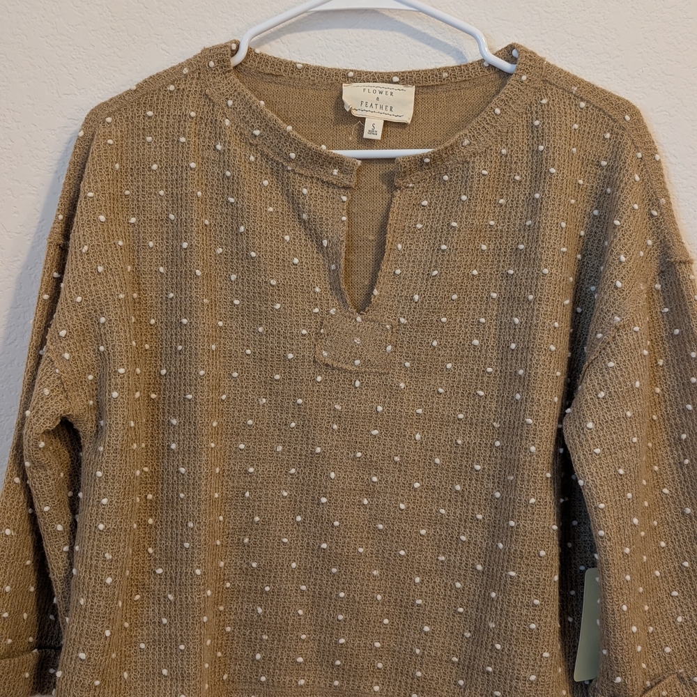 Tan Polka Dot Sweater